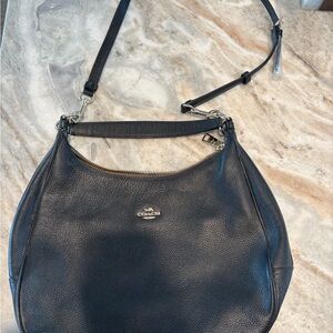Coach Black Leather Hobo Bag